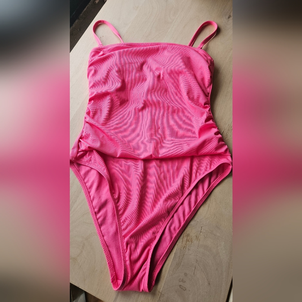 Shade & Shore Pink One Piece Swimwear with detachable straps